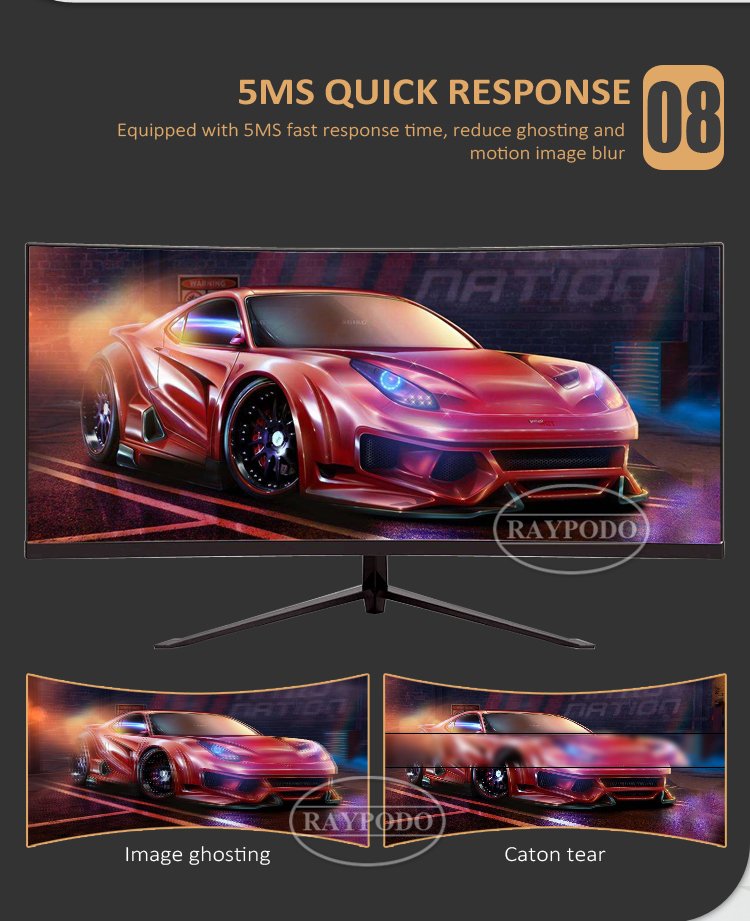 Raypodo 30 inch Curved PC gaming monitor with 2560 * 1080 resolution 200hz refresh rate Raypodo 30 inch 200hz PC gaming monitor specification 10 Raypodotech